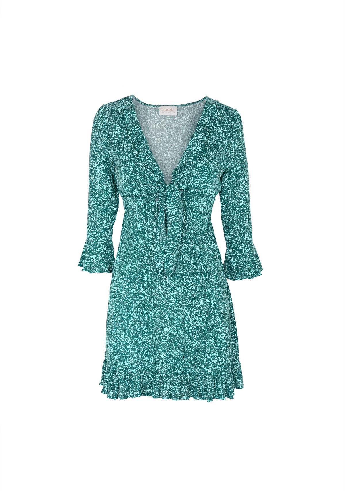 Auguste the Label Diamond Rumba Sleeved Mini Dress Green Size 10 photo 5