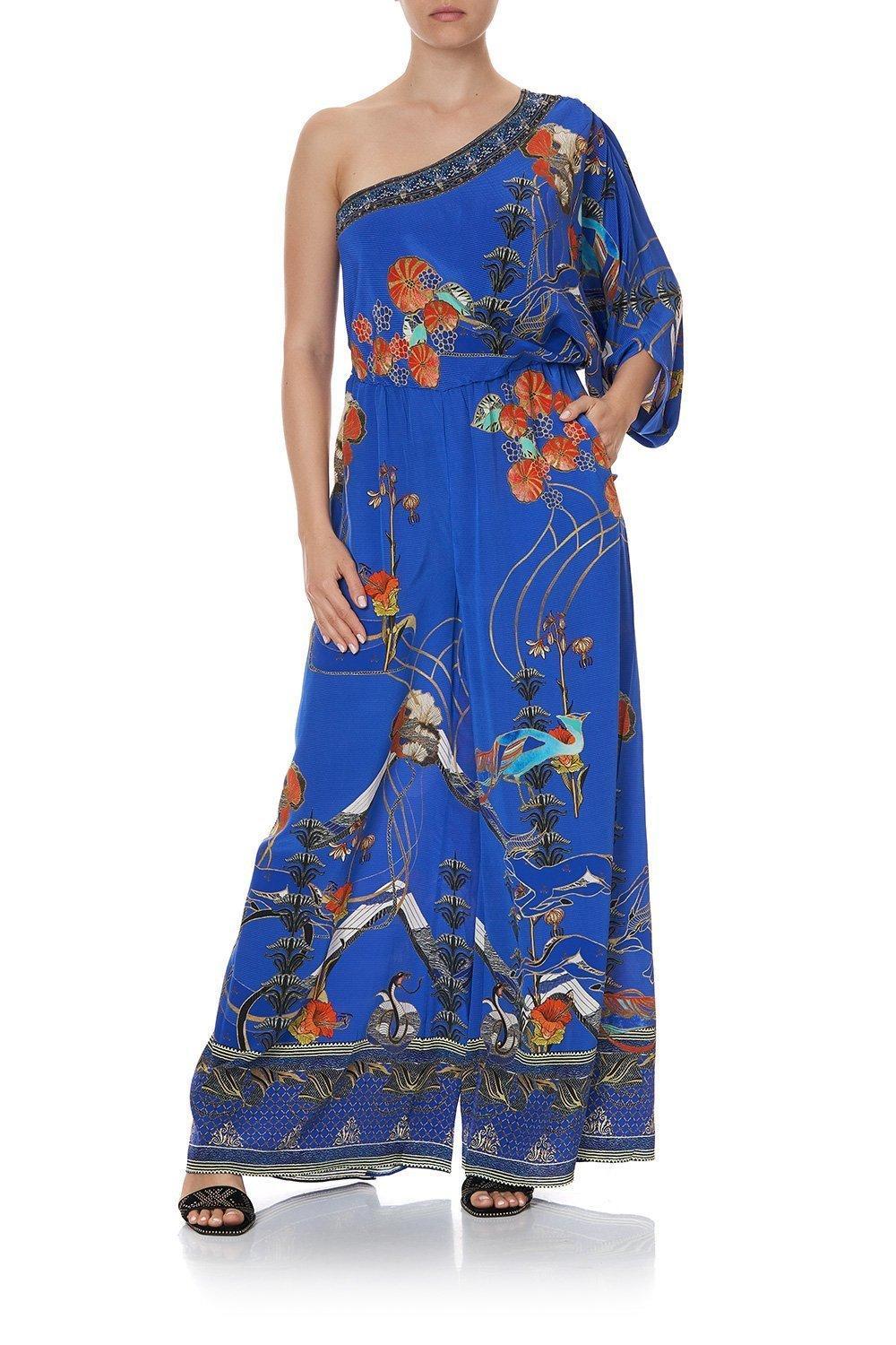 Camilla One Shoulder Flared Jumpsuit Tree of Life Size 10 photo 2