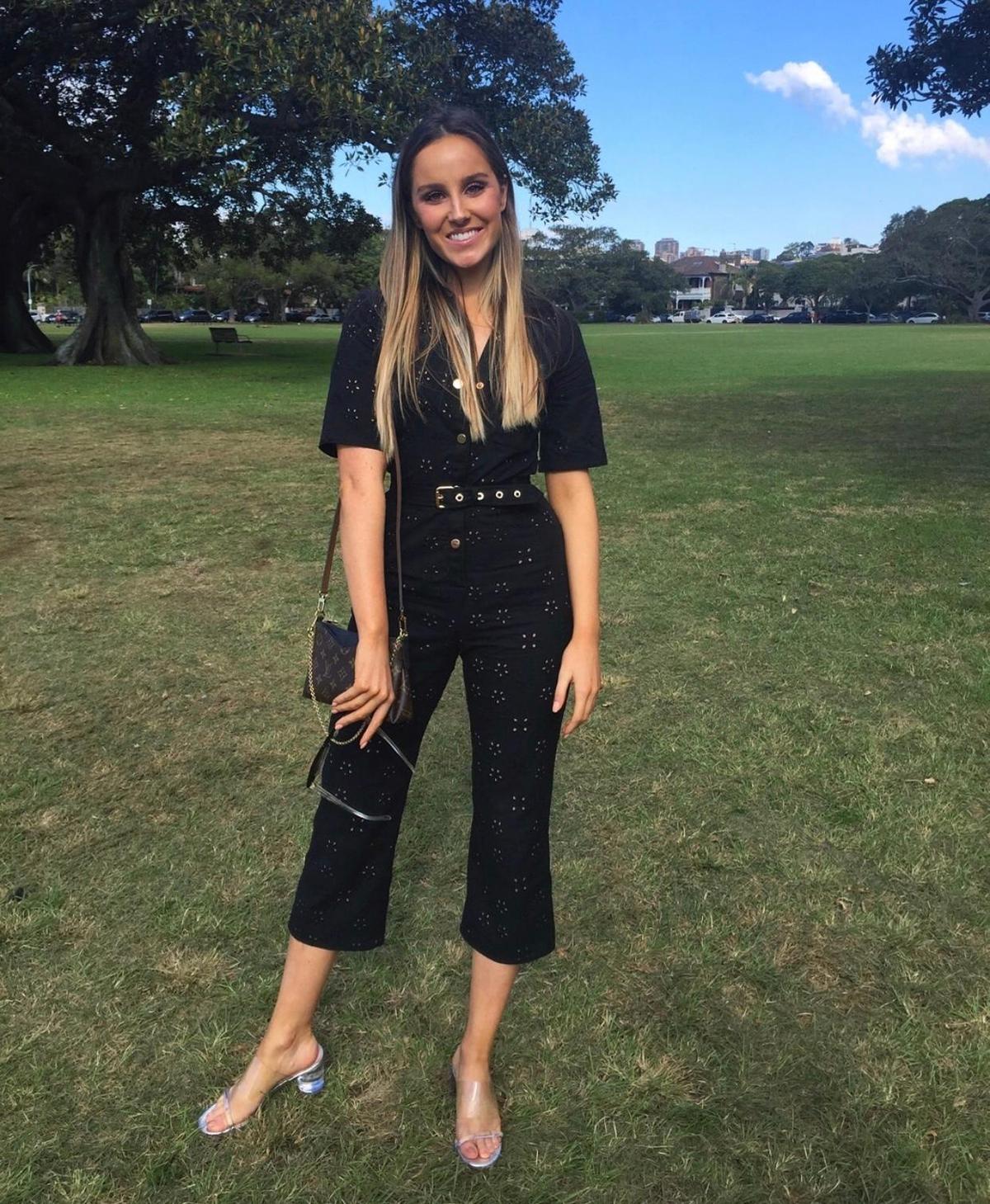 For Love and Lemons Spring Eyelet Jumpsuit size 8 photo 4