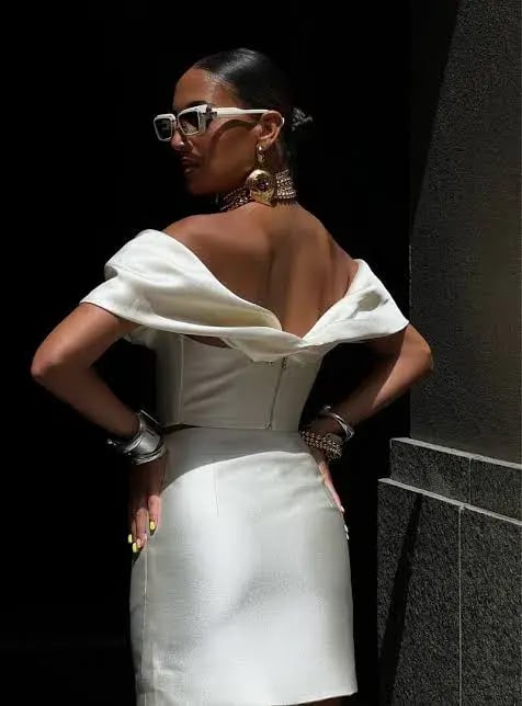 Khirzad Femme Nina Corset & Nina Tulum Mini Skirt Set Ivory White Size AU 8 photo 6