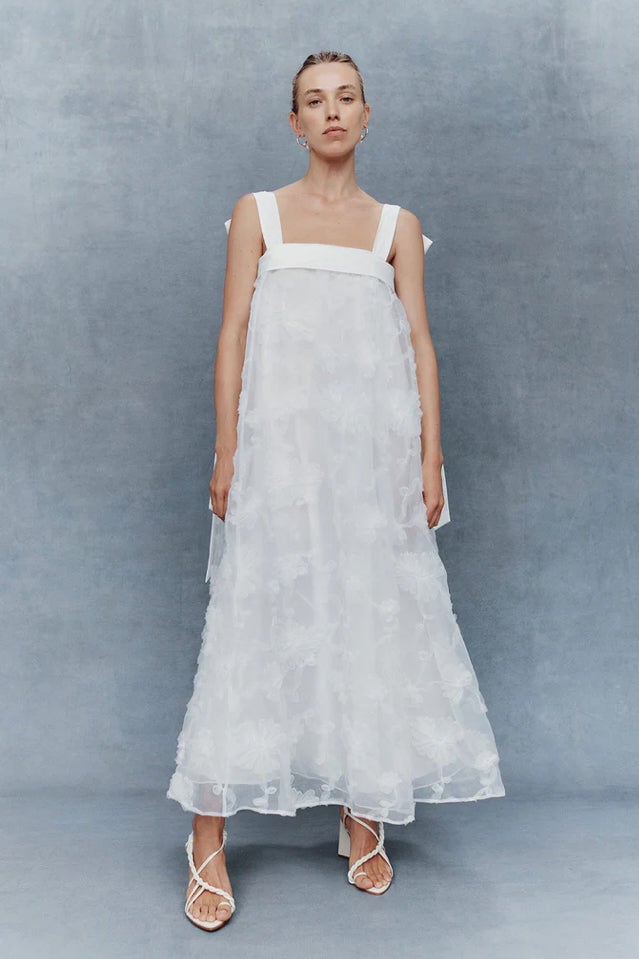 AJE URSULA MIDI DRESS - IVORY photo 8