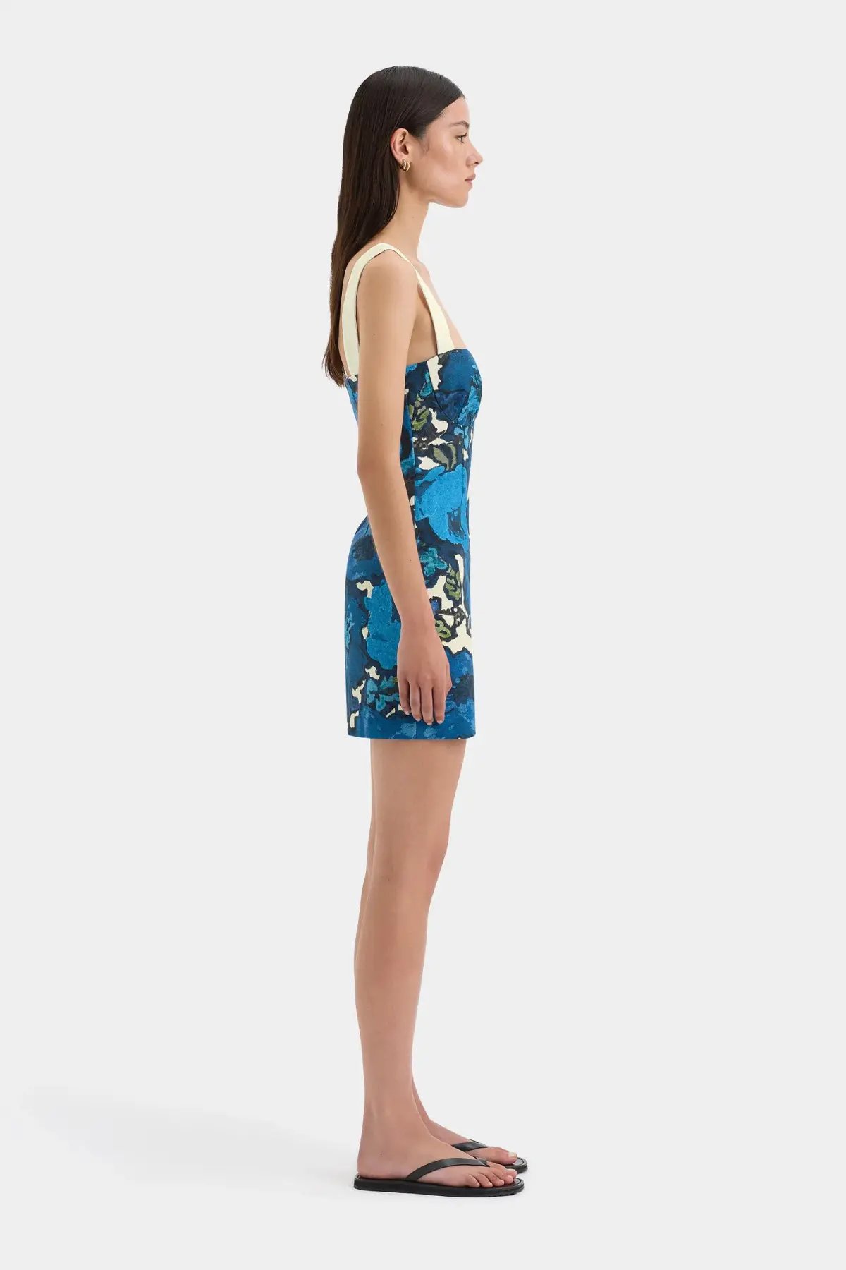 Sir the Label Camellia Mini Dress Blue Flora Print Size 3 (AU 12). photo 2