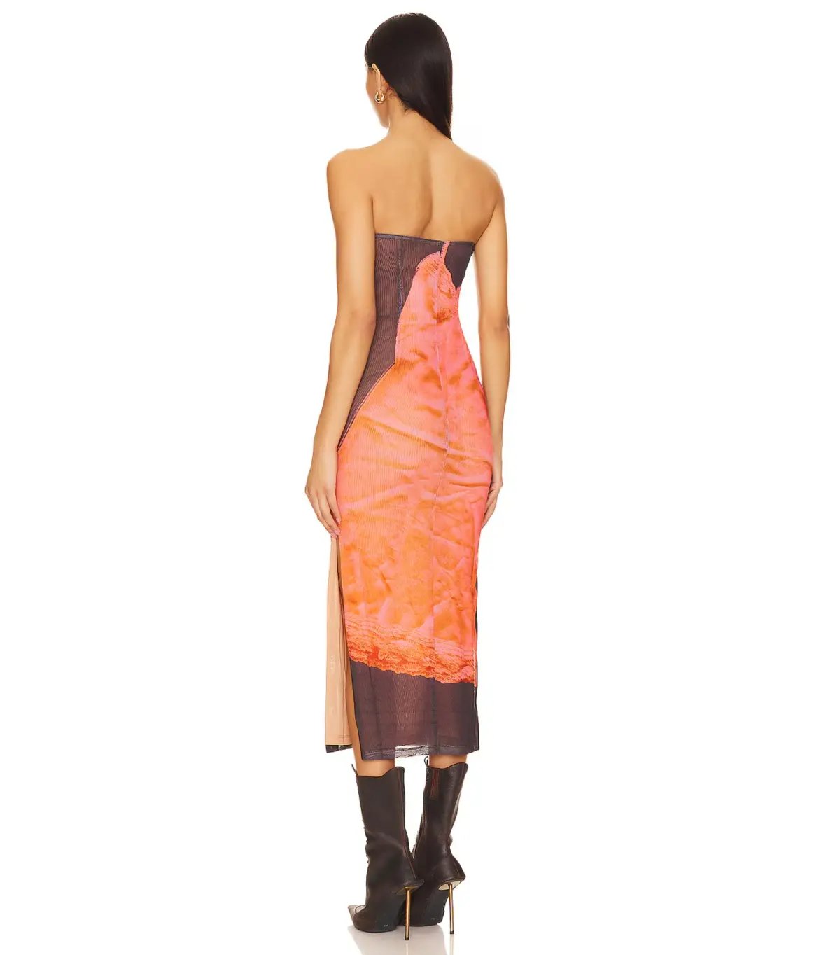 Miaou Lila Midi Dress Lingerie Print Size XS / AU 6 photo 3