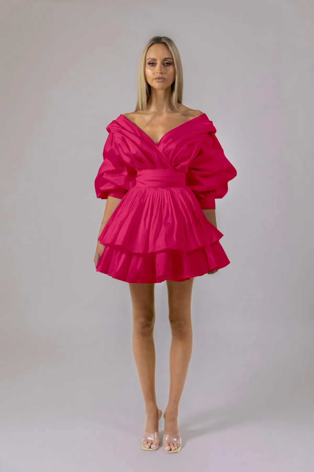Alin Le Kal Chloe Dress Fuchsia Pink Size 8 photo 2