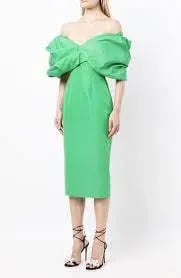 Rachel Gilbert Xavier Midi Dress Green Size 1/ AU 8 photo 2