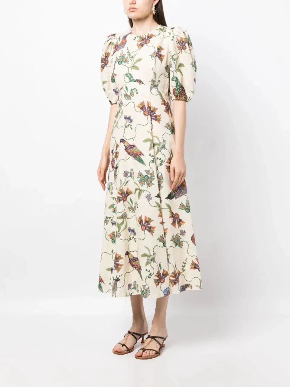 Alemais Birdie Midi Dress Print Size AU 10 photo 3