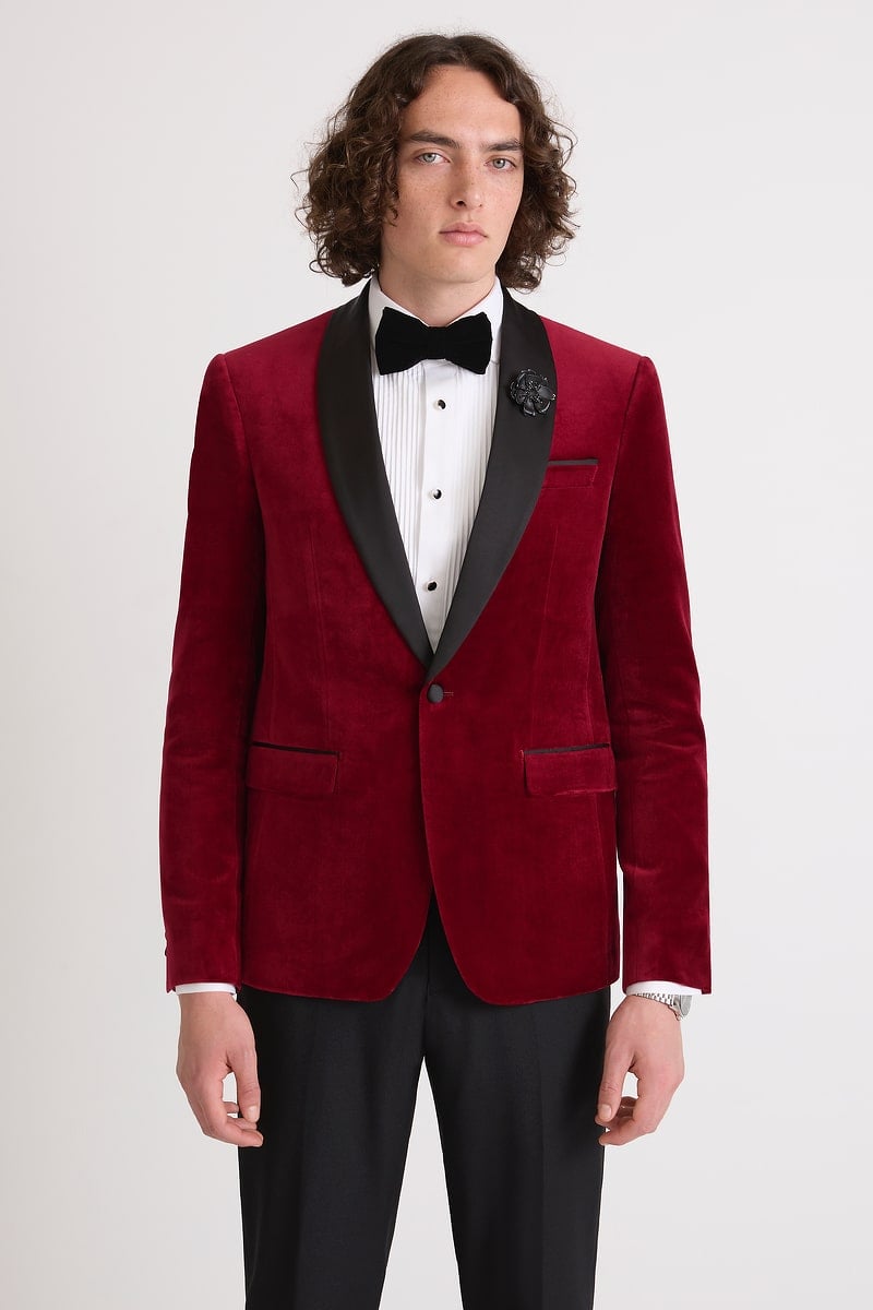 Red Velvet Tuxedo Jacket photo 4