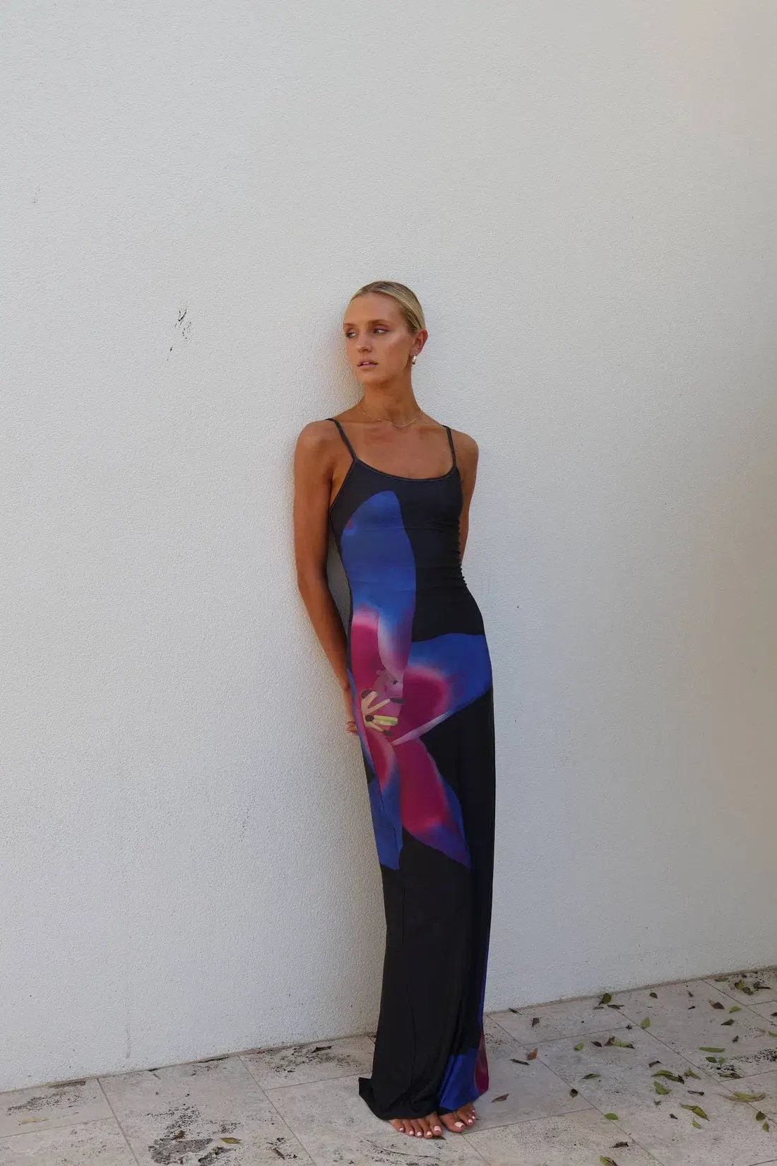 With Harper Lu Midnight Lily Floral Slip Dress Size M/Au 10 photo 12