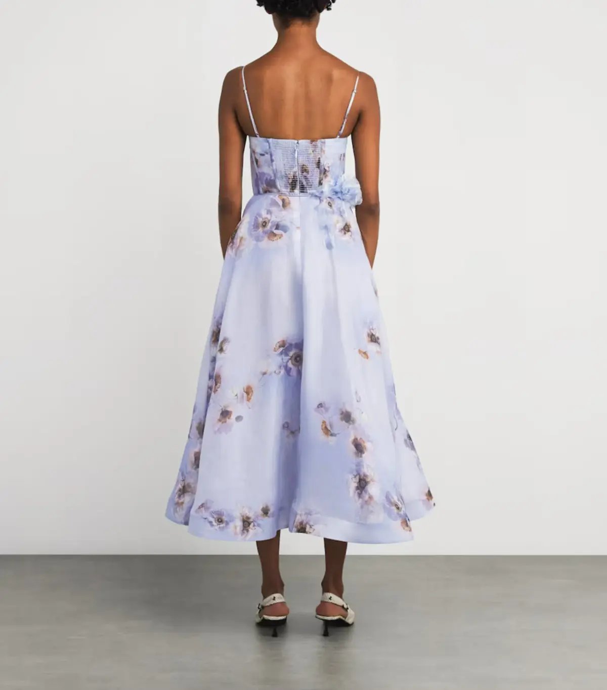 Zimmermann Hypnotic Picnic Midi Dress in Lilac Poppy Size 0 / AU 8 photo 2