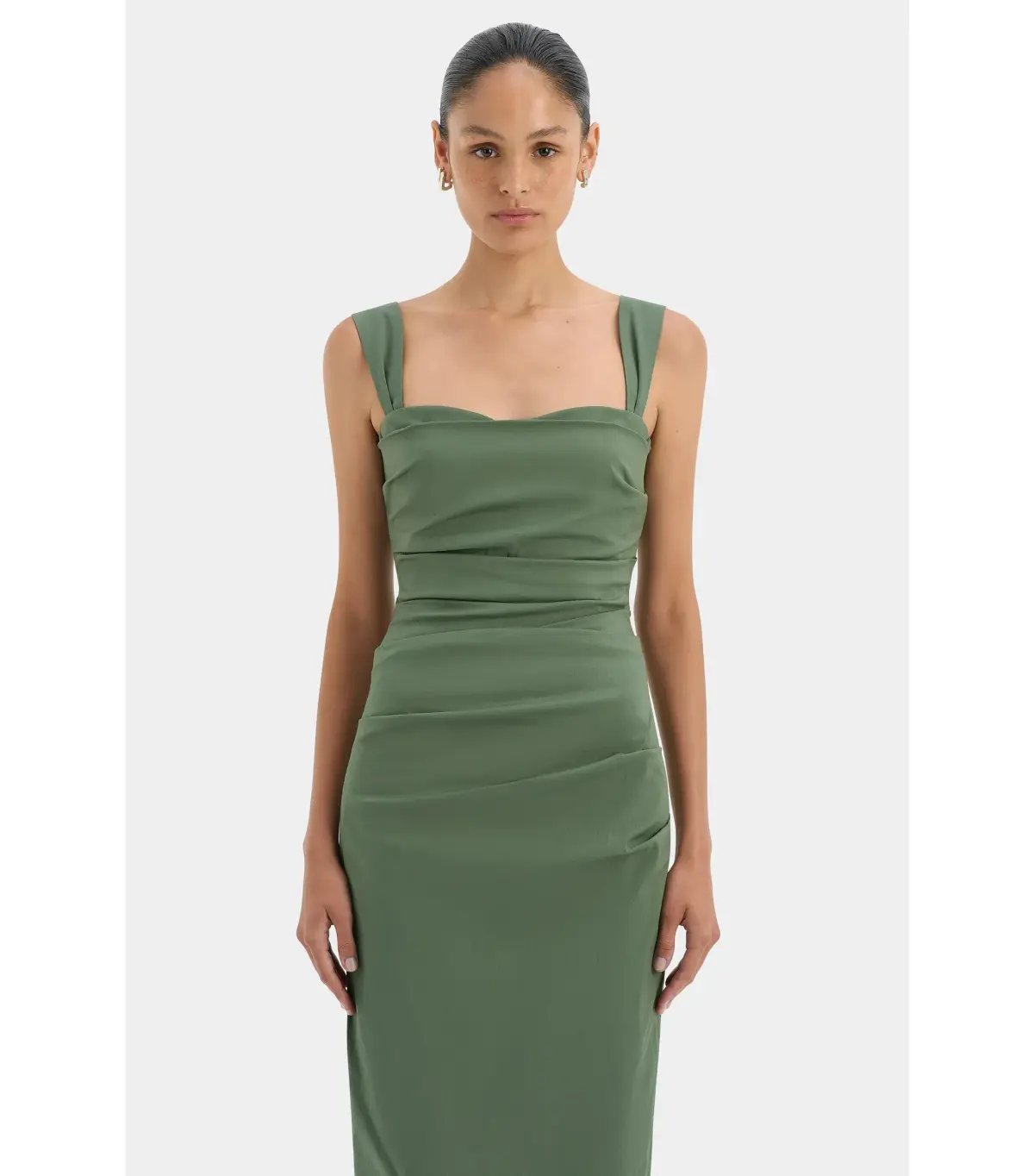 Sir The Label Florent Balconette Gown in Forest Green Size 2 / AU 10 photo 4