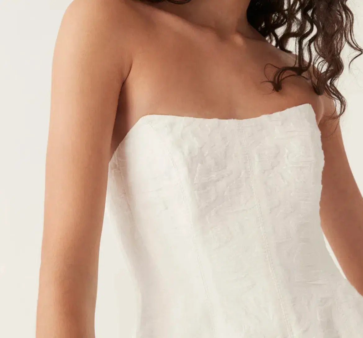 Aje Vibration Jacquard Mini Dress White Size AU 8 photo 3