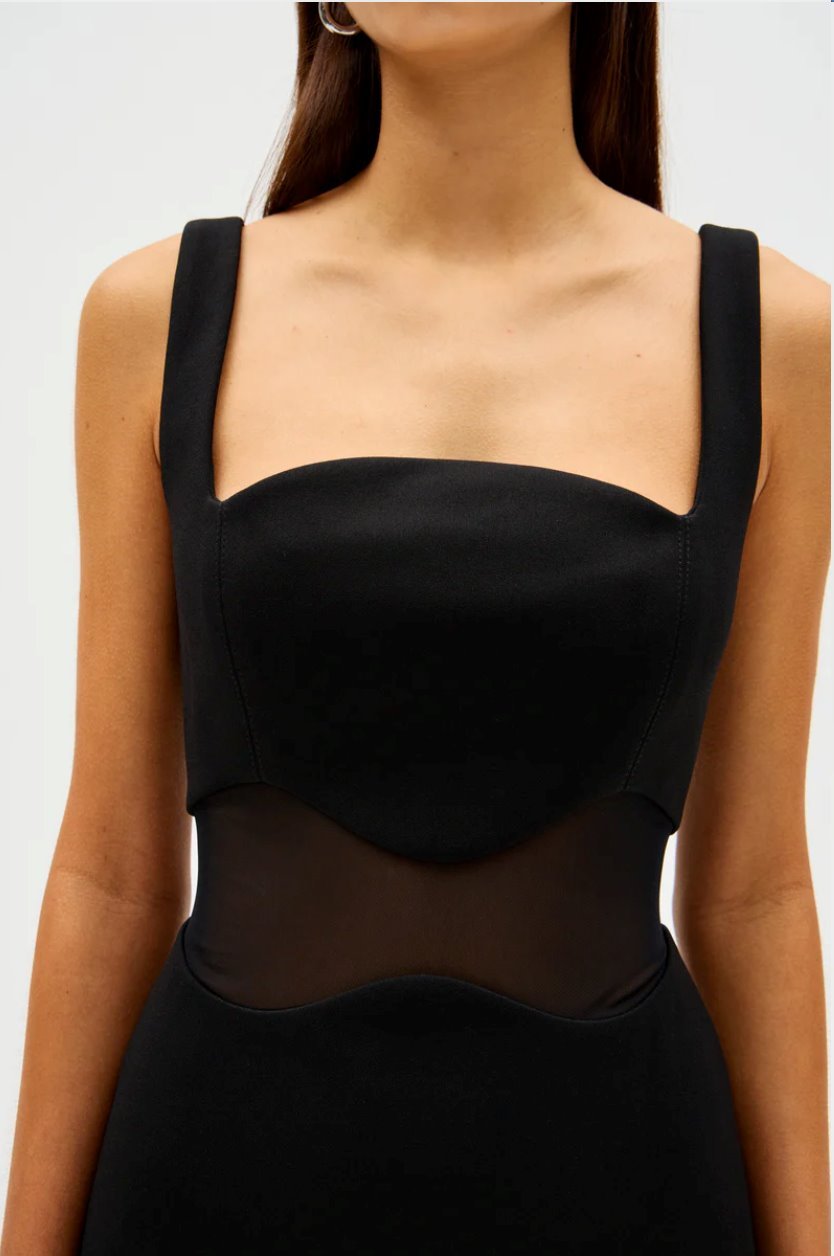 Misha Collection Damita Crepe & Mesh Maxi photo 3