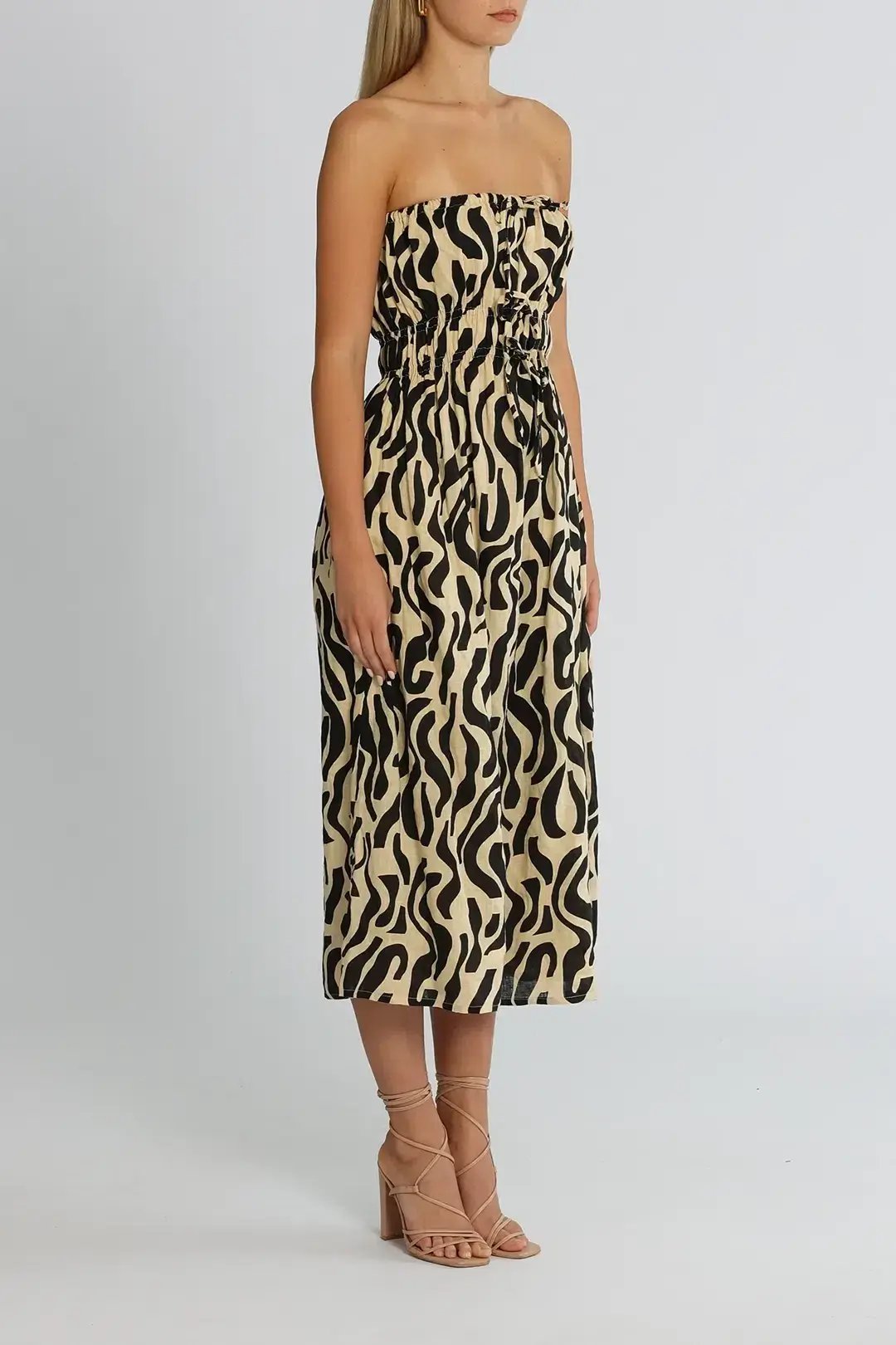 Faithful The Brand Midi Dress Print Size AU 8 photo 2