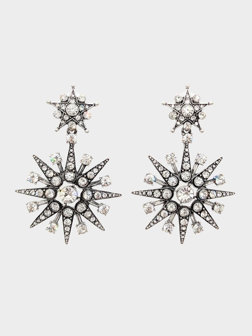 Oscar De La Renta Star Earrings Silver photo 3