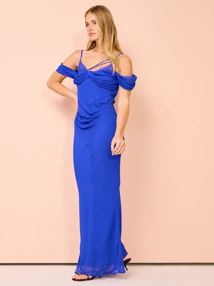 Rachel Gilbert Quinn Maxi Dress Blue Size 10 AU photo 4