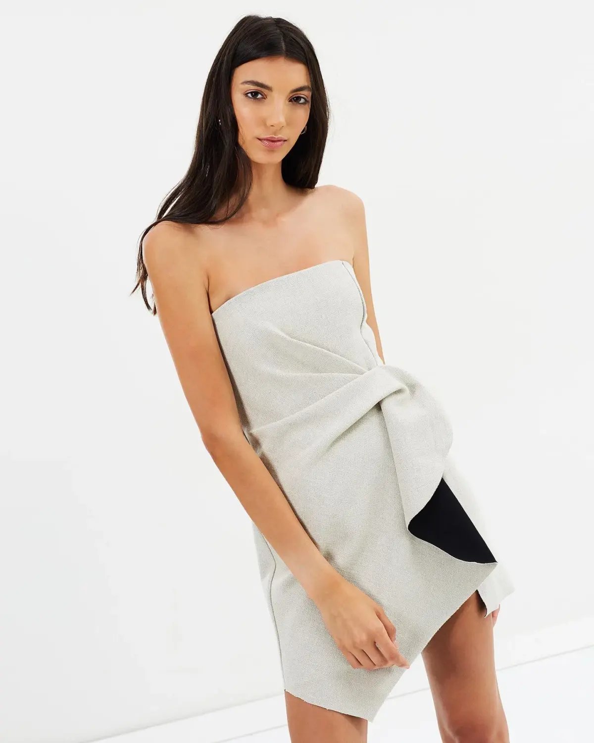 Bec & Bridge Alix Dress Natural Beige Grey Size 10 photo 3