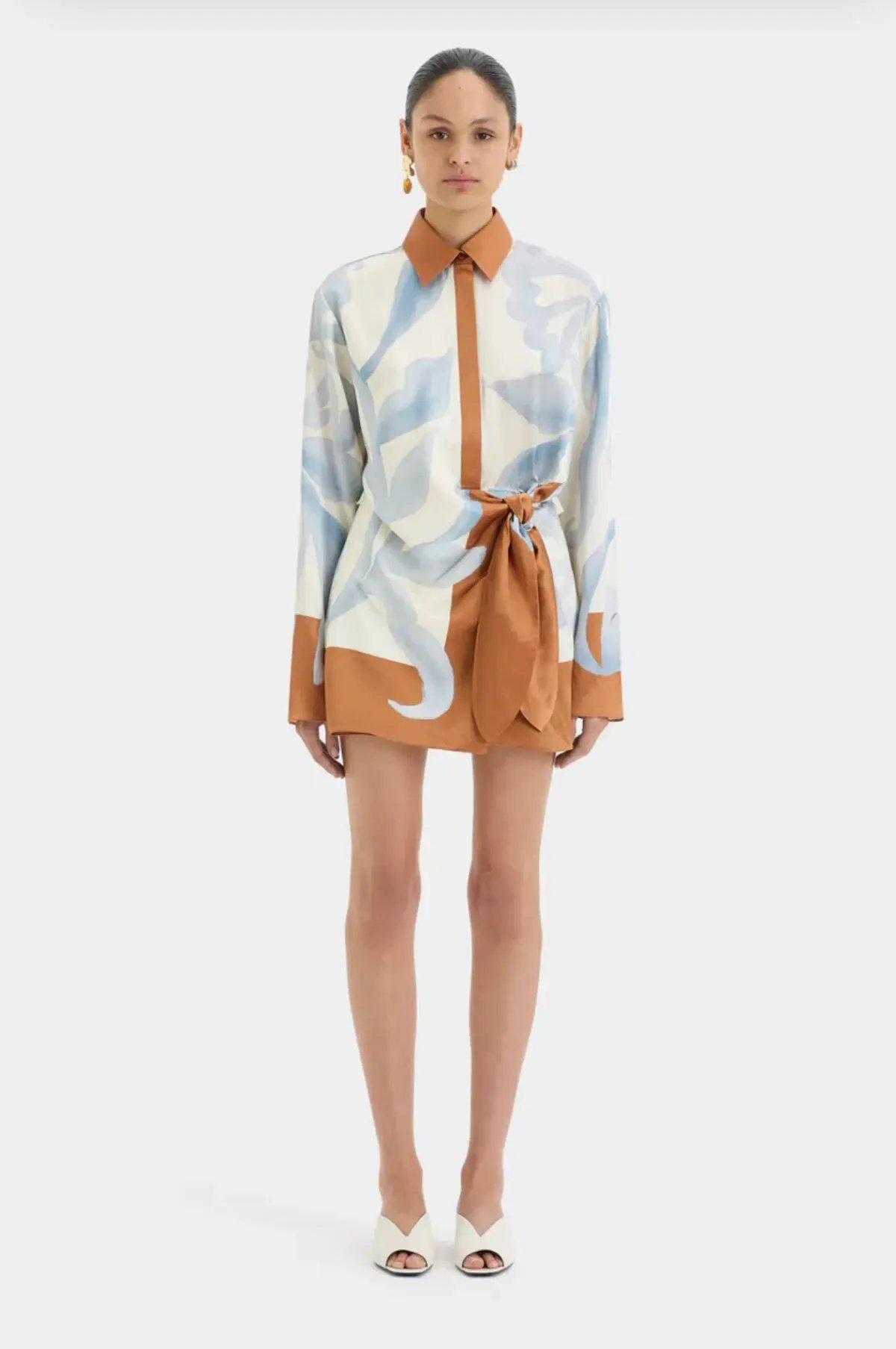 Sir The Label Sorrento Shirt Dress Multi Size 8 photo 6