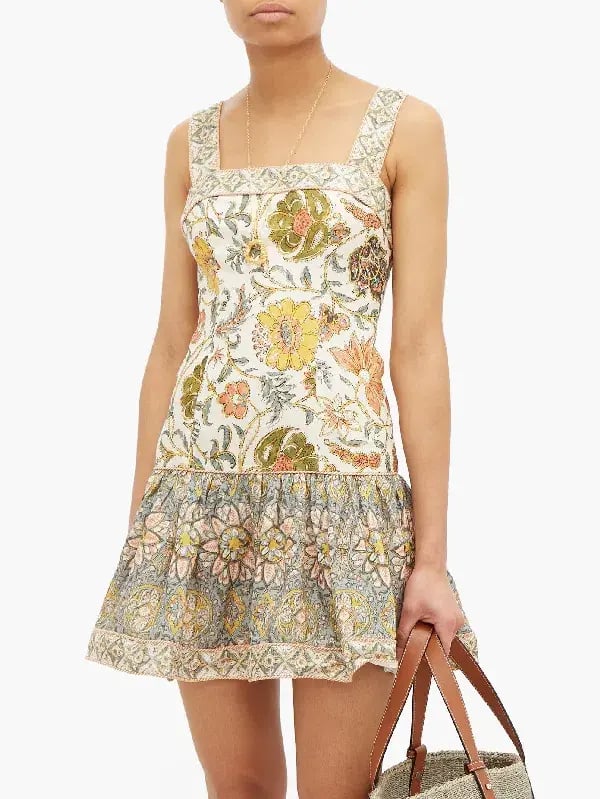 Zimmermann Edie Tie Mini Dress Floral Print Size 8 photo 2