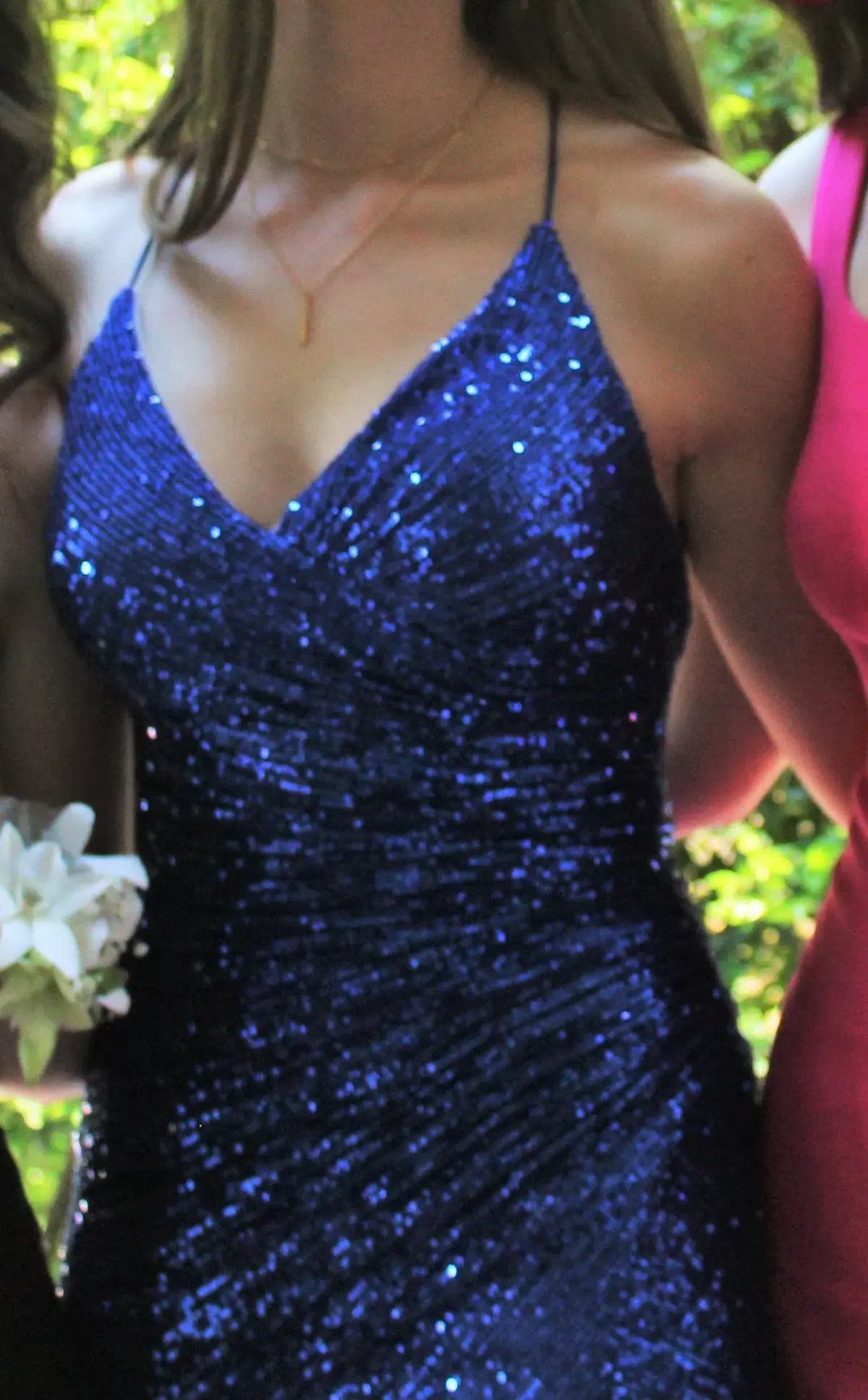 Noire Couture Royal Blue Sequin Gown Size 6 photo 4