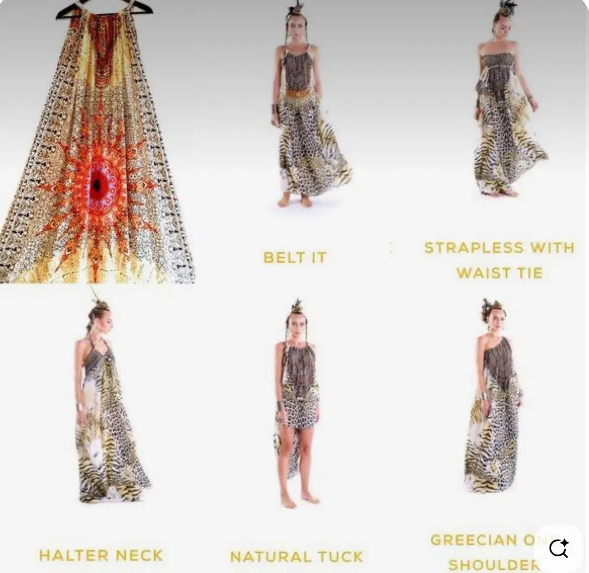 Camilla Gaudi Tribute Drawstring Dress Multi Print One Size photo 5