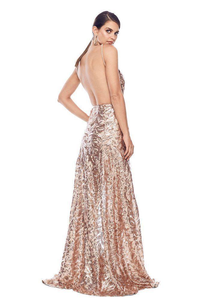 Alamour Almase Dress Rose Gold Size 6 photo 2