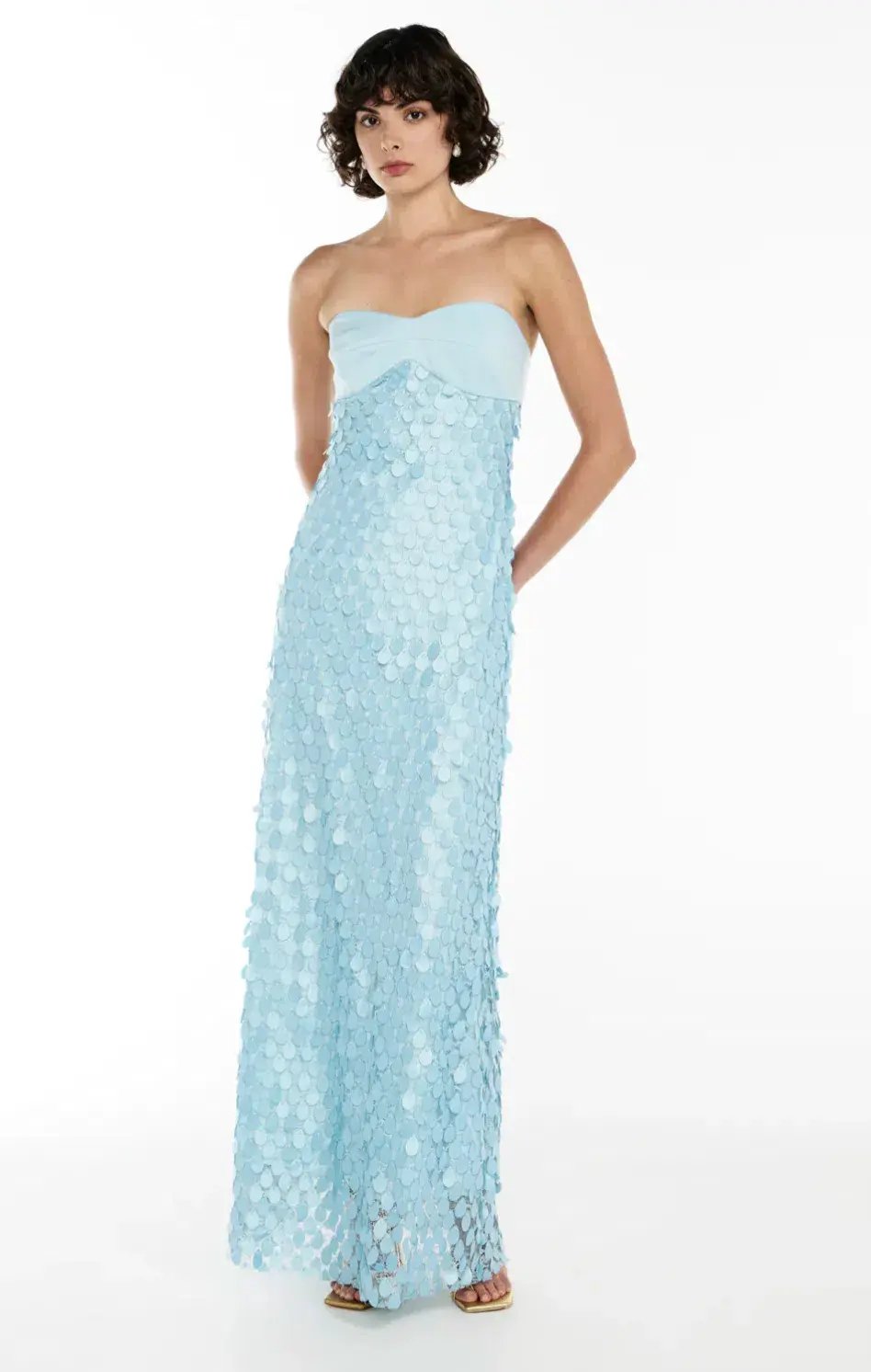 Manning Cartell Supreme Extreme Balconette Midi Dress Aqua Spritz Blue Size 8 photo 5