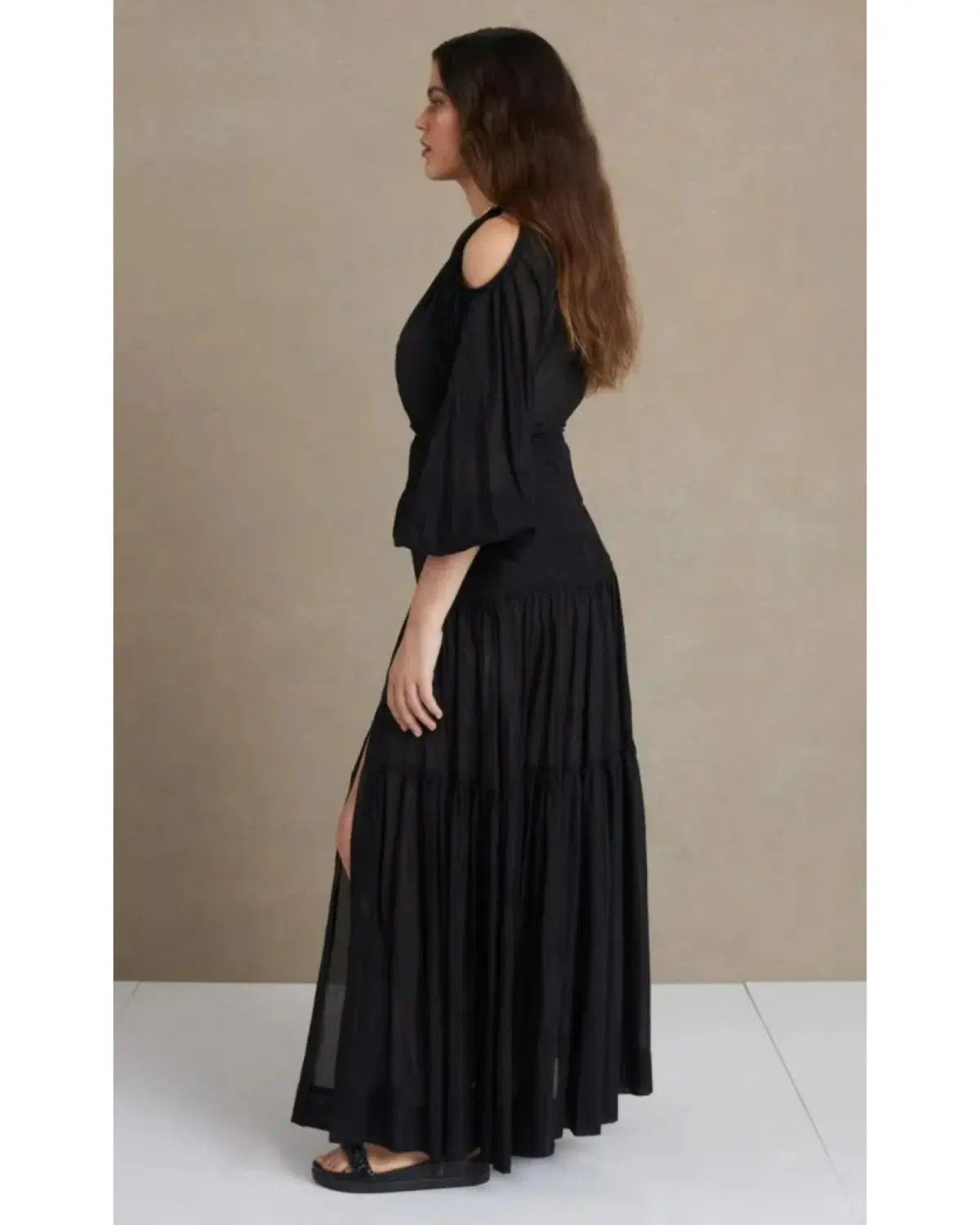 Bec & Bridge Black Papillon Long Sleeve Midi Dress Black Size AU 8 photo 2