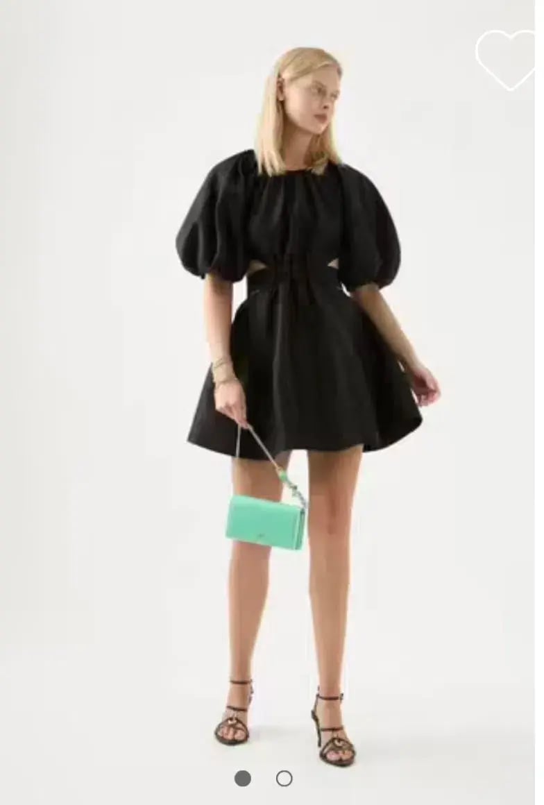 Aje Mimosa Cut Out Mini Dress Black Size 12 photo 2