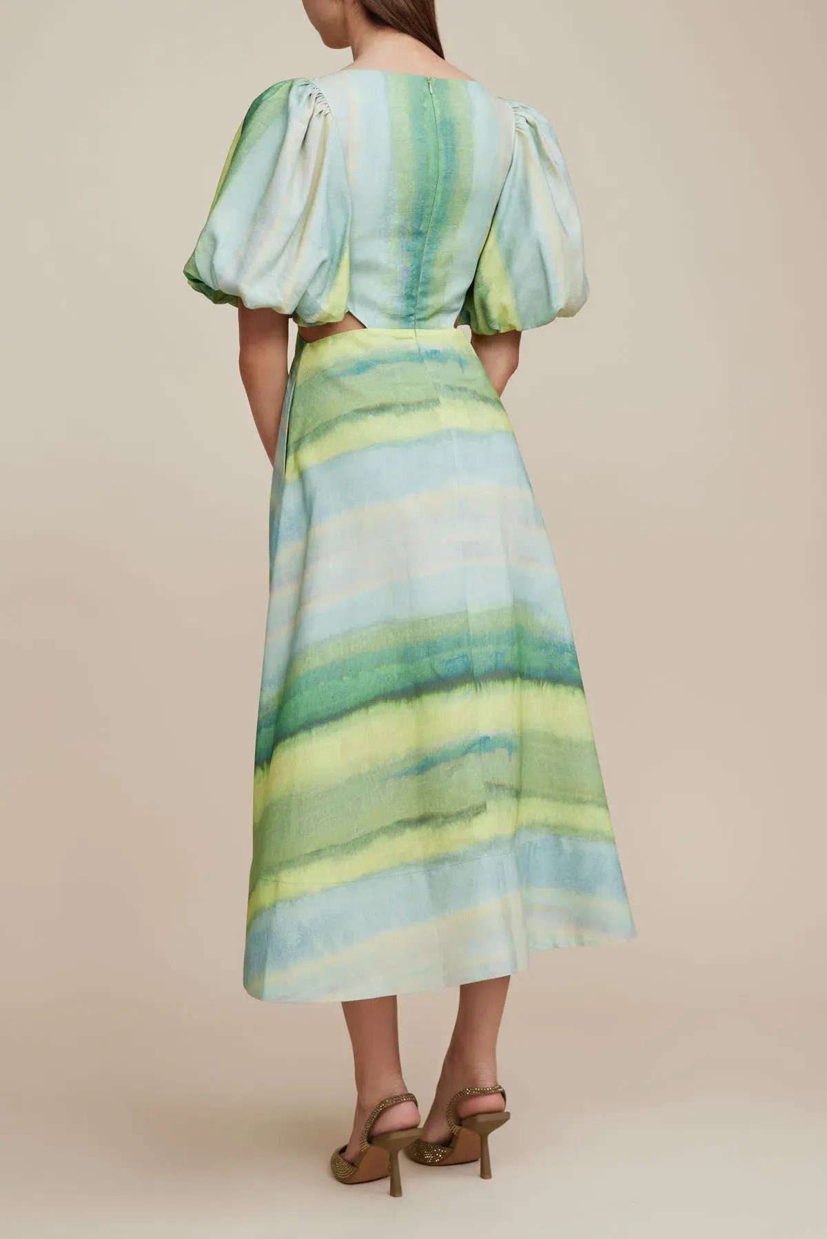 Acler Temple Dress Green Size 6 photo 3