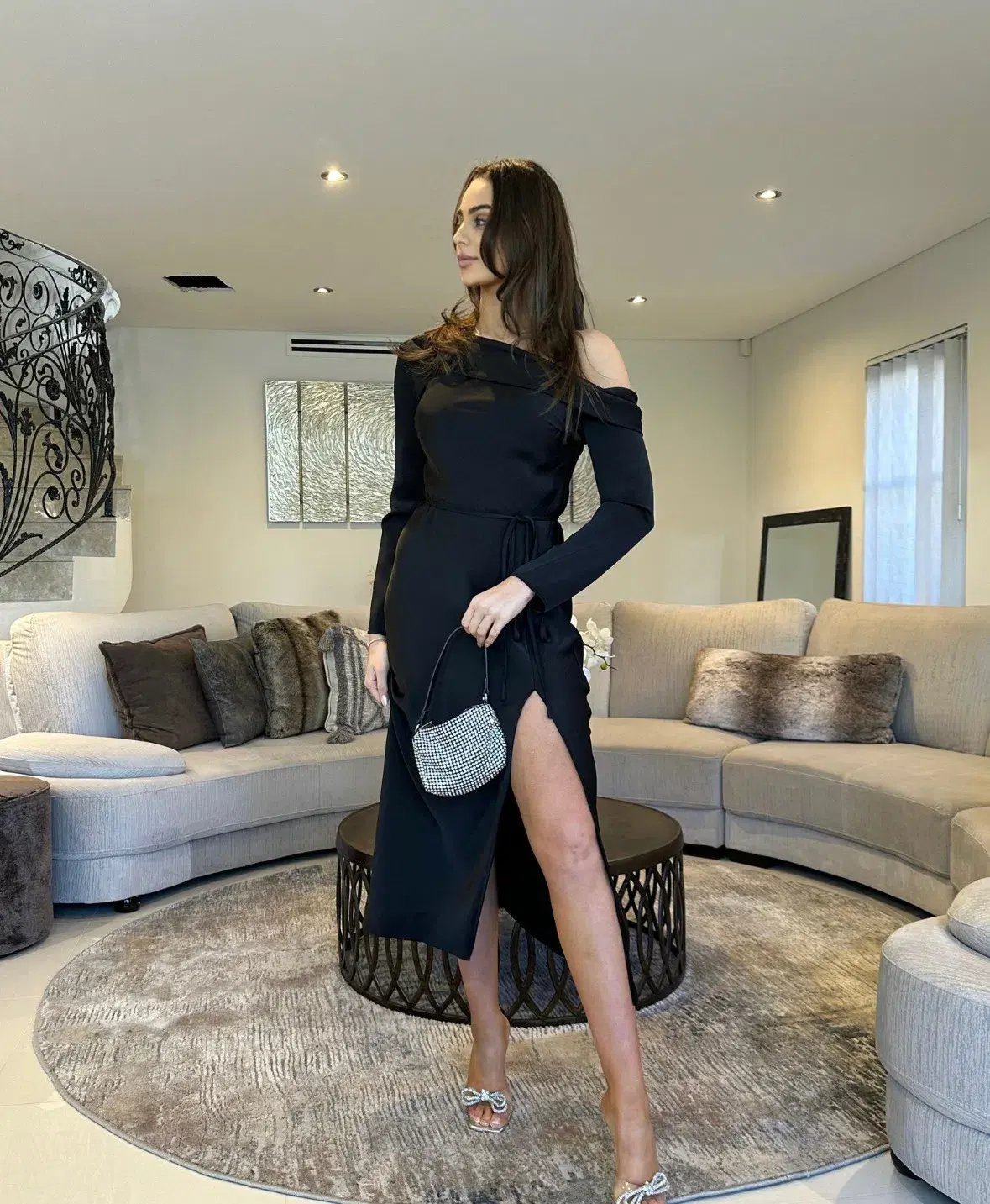 Mossman Two Souls Midi Dress Black Size 8 photo 3