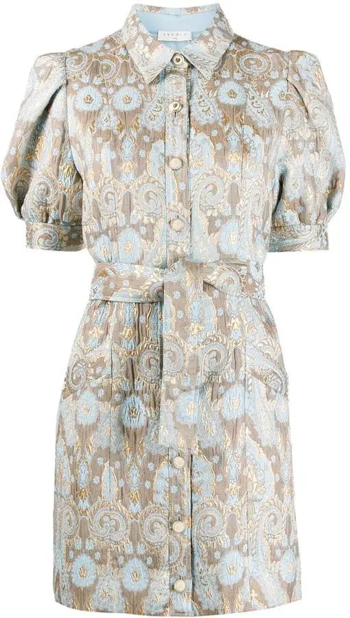 Sandro Paris Dorlan Dorlan Brocade Shirt Dress Print Size M / Au 10 photo 5