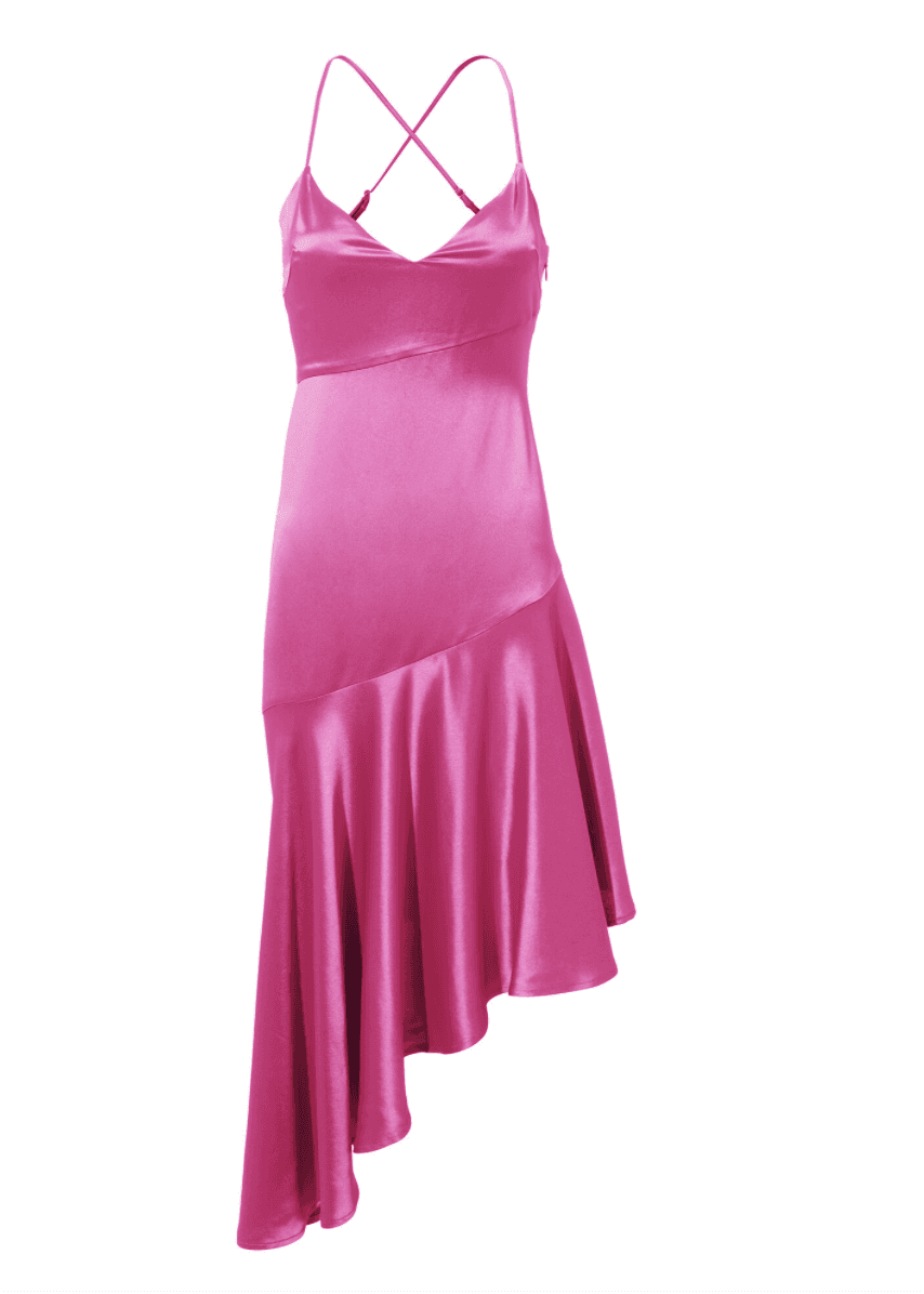 MISHA FUSCHIA MADELYN DRESS SIZE 10 photo 4