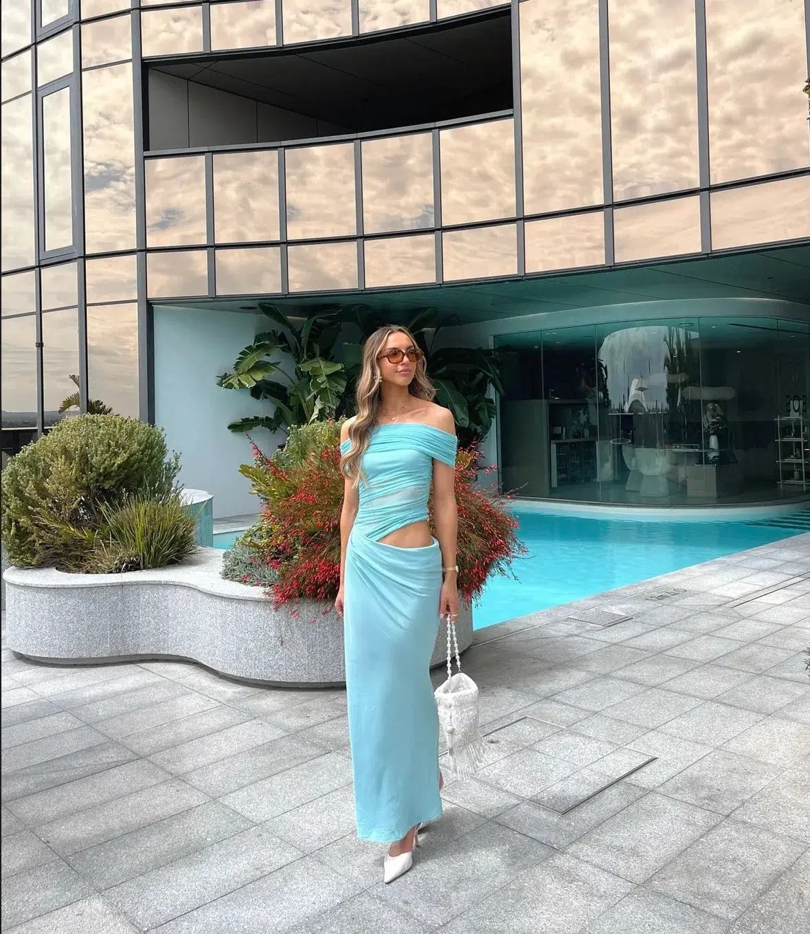 Benni Nico Off-Shoulder Maxi Dress in Blue Size XS / AU 6 photo 3