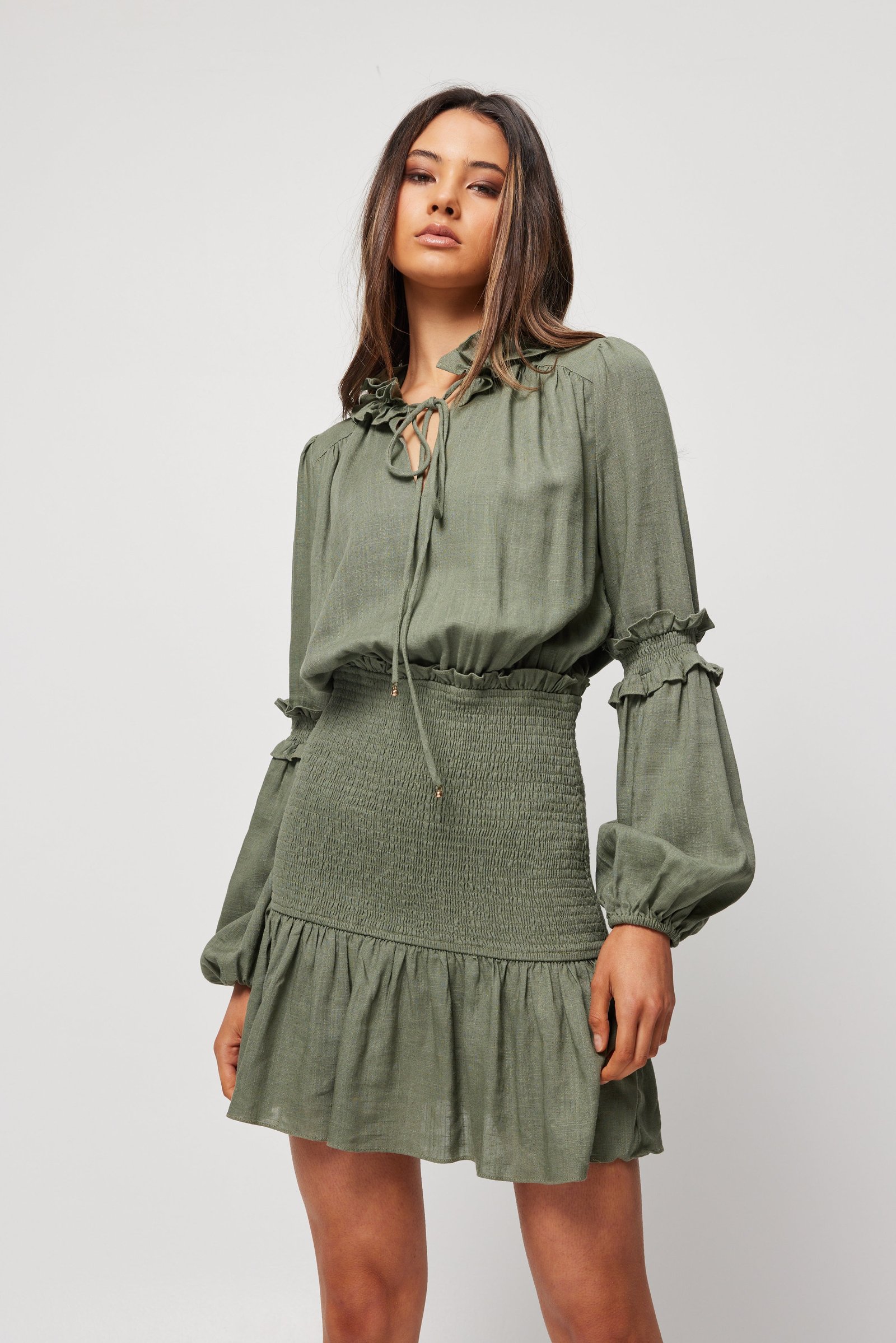 ELLIATT DEITY DRESS - OLIVE photo 2