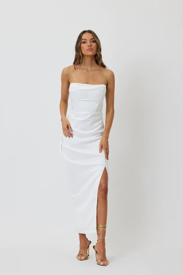BIANCA & BRIDGETT EVELYN DRESS - WHITE photo 2