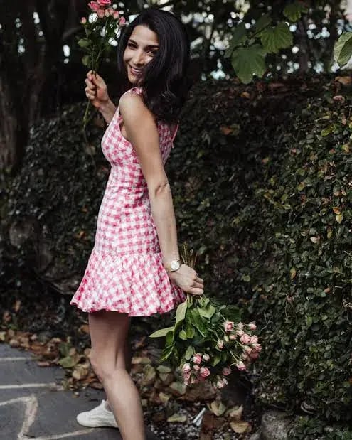 Sheike Parker Mini Dress Pink Print Size 12 photo 3