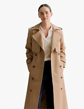 Double Cloth Trench Coat Size 16 photo 2