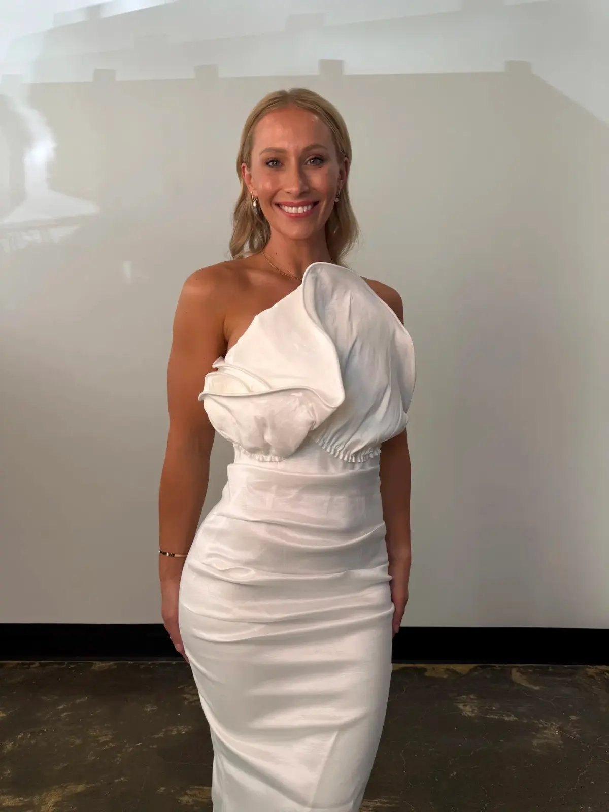 Elle Zeitoune Marley Midi Dress in White Size AU 12 photo 3