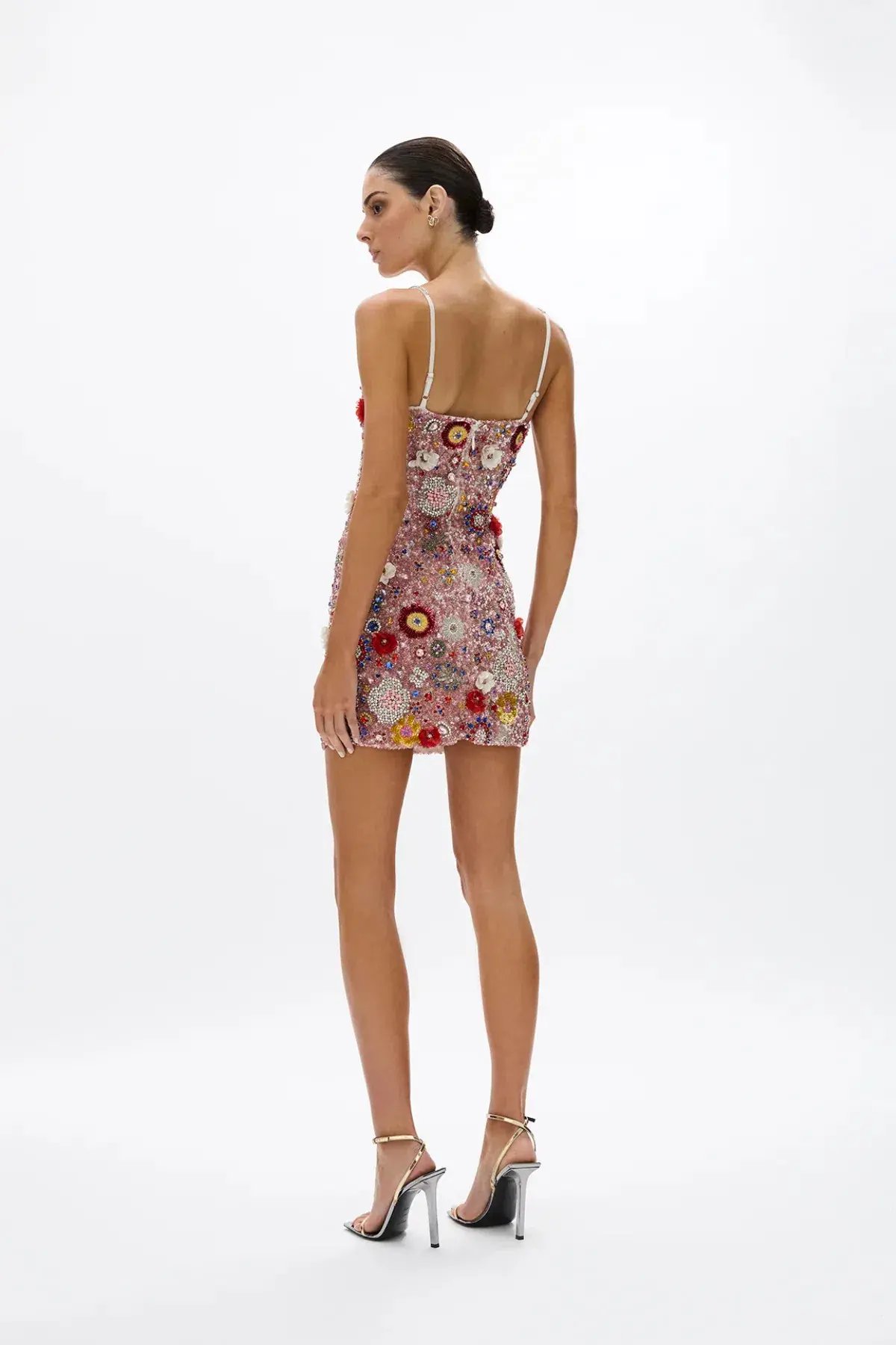 Rachel Gilbert Francesca Mini Dress Pink Multi Size 0 / AU 6 photo 4