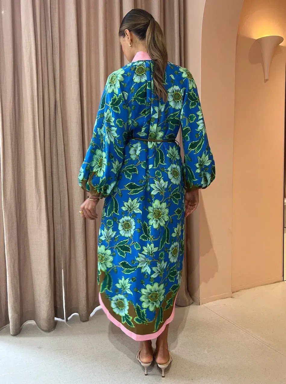Alemais Winnie Shirt Dress in Cobalt Size AU 12 photo 2