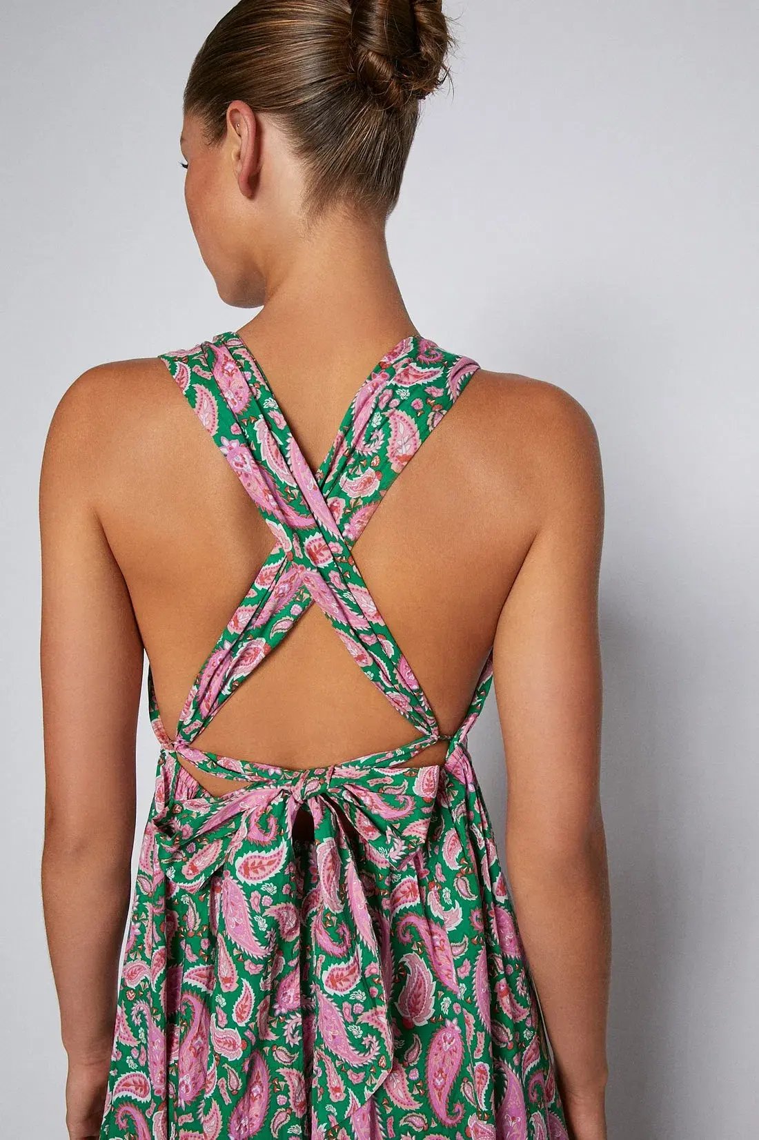 Scanlan Theodore Paisley Halter Dress Print Size 6 photo 2