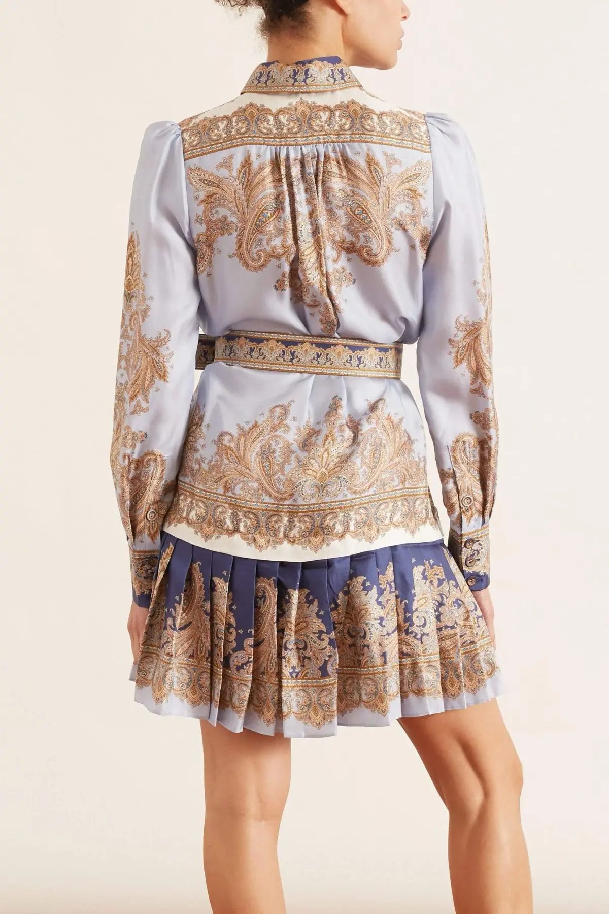 Zimmermann Luminous Silk Paisley Mini Dress Print Size 1/Au 10 photo 2