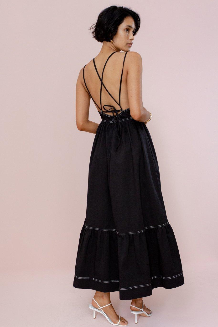POSSE LOTUS DRESS - BLACK photo 3