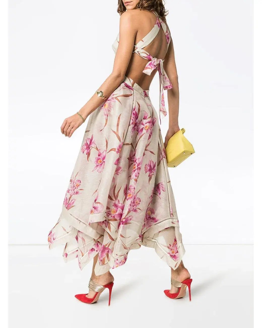 Zimmerman Corsage Halter Dress Floral Size 6 photo 2