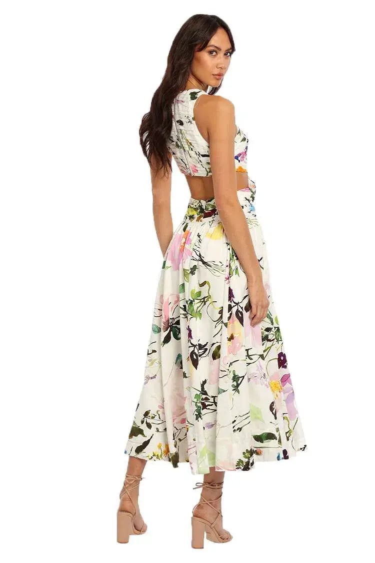 AJE Introspect Midi Dress Floral Size 8 photo 3