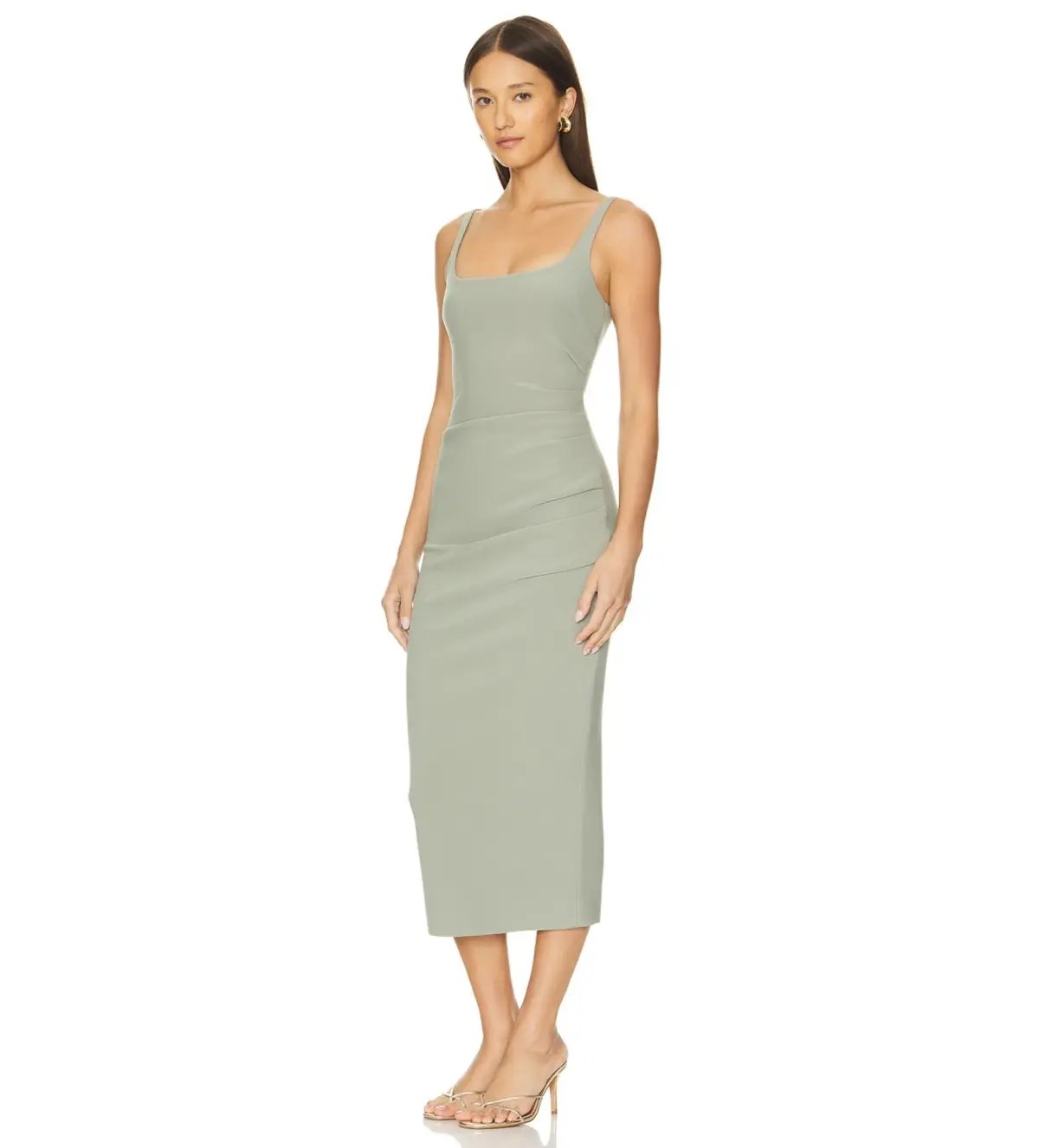 Bec & Bridge Be Mine Square Neck Dress Sage Size XS/AU 6 photo 2