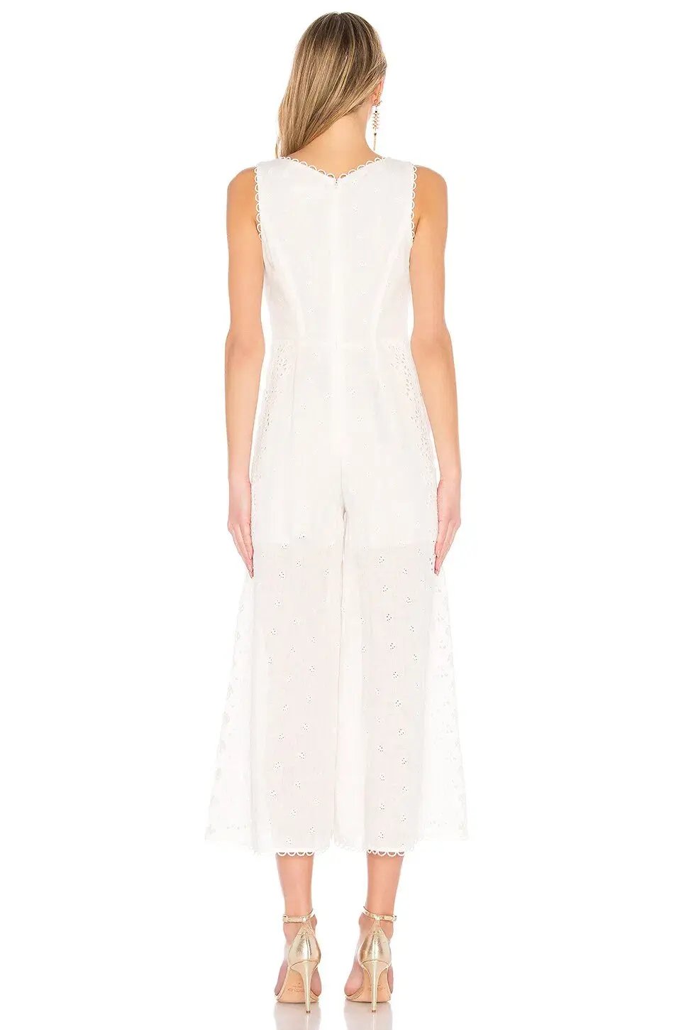 Zimmermann Helm Eyelet Vine Jumpsuit Ivory Size 0 / AU 8 photo 2