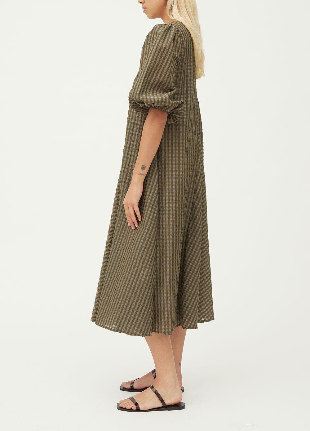Ganni Seersucker Check Dress size 40 photo 6