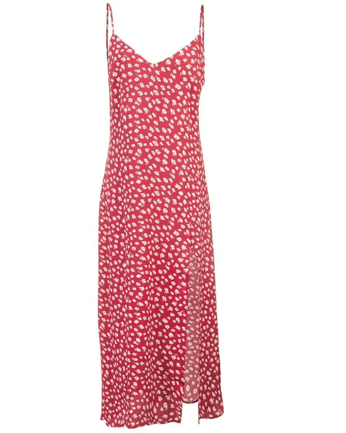 Reformation Crimini Midi Dress Red Floral Size AU 8 photo 3