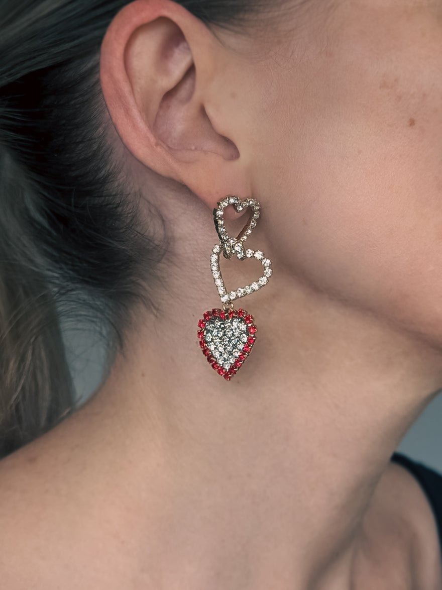 Rosantica Crystal heart earrings photo 3